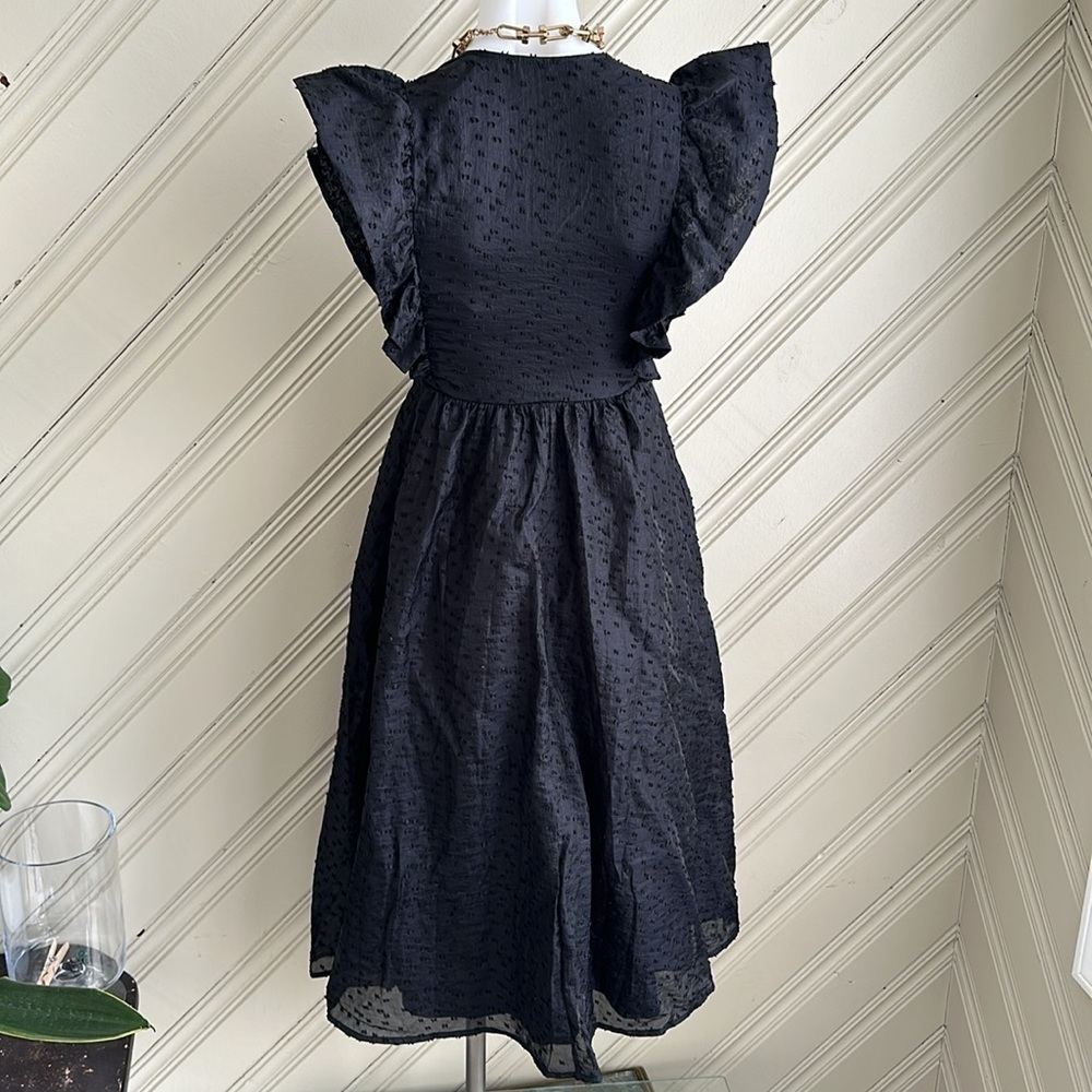Chelsea 28 Ruffle Cap Sleeve Organza Midi Dress XXS - Picture 11 of 14